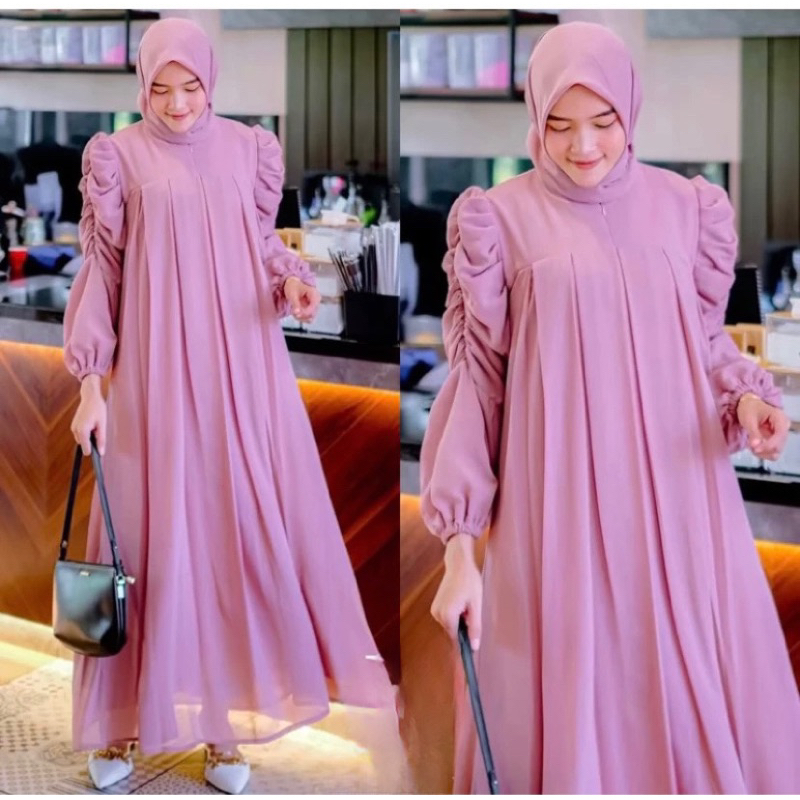 Gais หรูหราผู้หญิง Gamis แนวโน้มมุสลิมผู้หญิง Gamis Jumbp ชุด Gamis Lebara 2026 ล่าสุด Ghames 2026 ใ