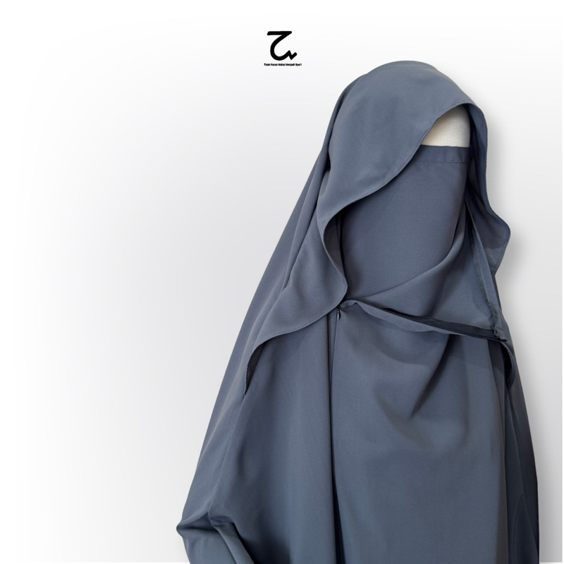 French Khimar Overhead Poni Syafar Busui Handshock แหวนยางคู่ Hasna Moslem Simple Syari มัลติฟังก์ชั่น Elegant Wolfis Forzaleta