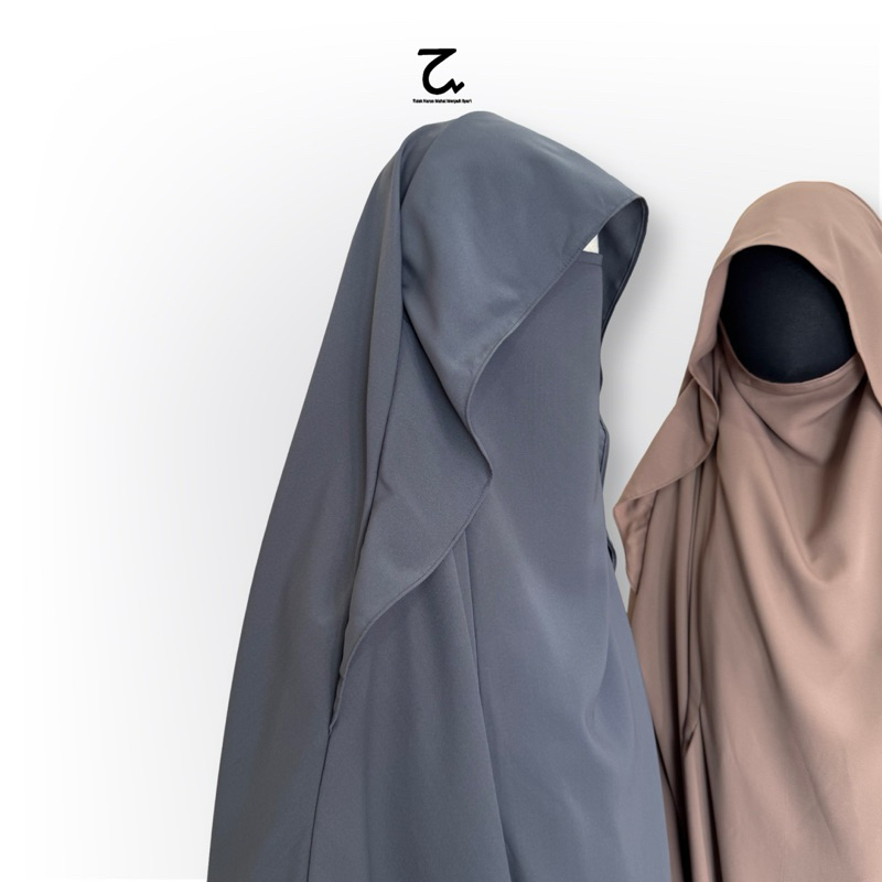 French Khimar Overhead Poni Syafar Busui Handshock แหวนยางคู่ Hasna Moslem Simple Syari มัลติฟังก์ชั่น Elegant Wolfis Forzaleta
