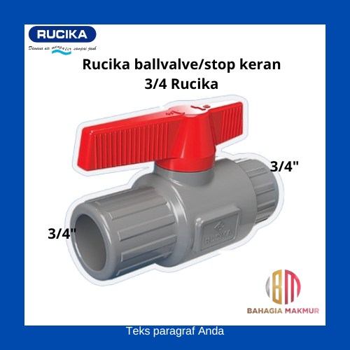 Rucika บอลวาล์ว/ก๊อกสต็อป 3/4 Rucika