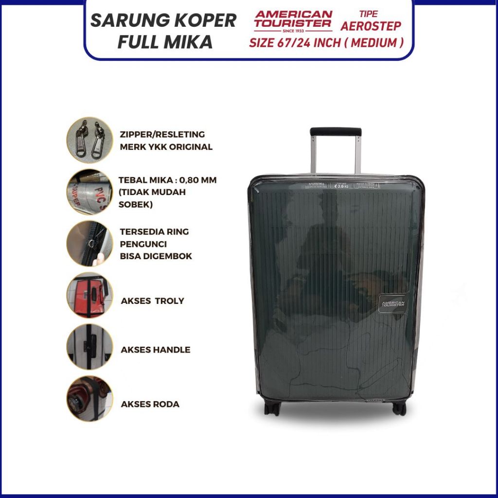 Fullmica กระเป๋าเดินทาง Special American Tourister Aerostep ขนาด 64/24 นิ้ว (ขนาดกลาง)