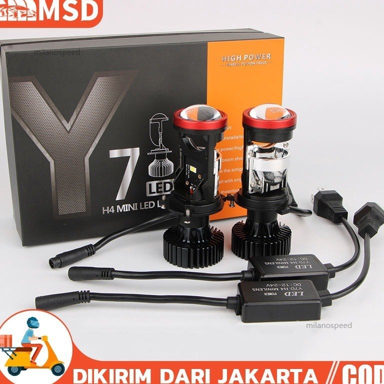 ราคาพิเศษ led รถรถจักรยานยนต์ y7d H4 mini โปรเจคเตอร์โปรเจคเตอร์โปรเจคเตอร์ y7d super bright HiLow B