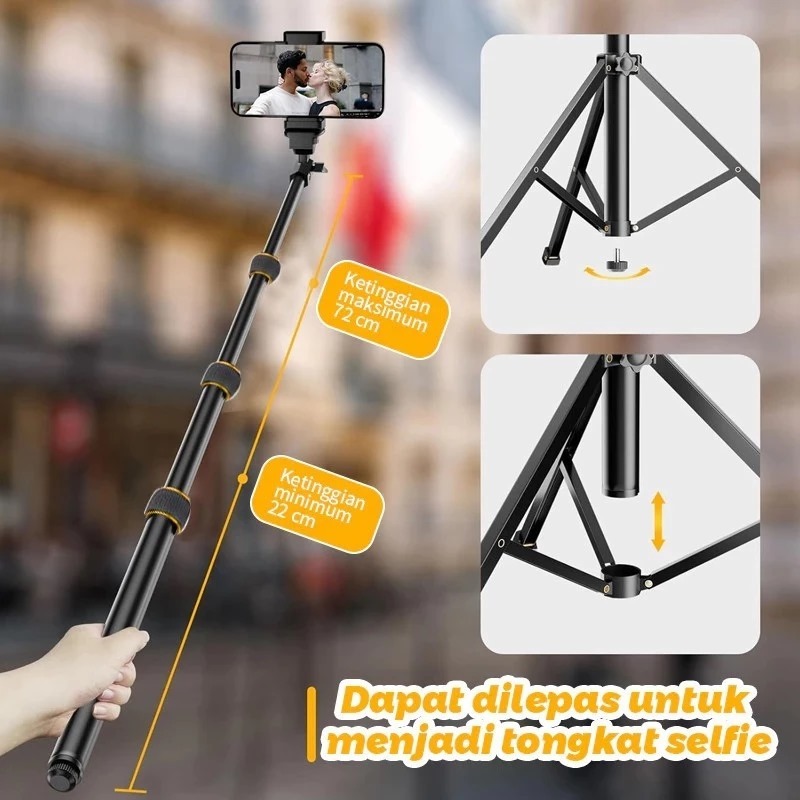 ~HM8~TRIPOD 2.1 เมตร + HOLDER PHONE STAND ACTION CAMERA ฟรี HOLDER/TRIPOD HP RING LIGHT 2.1 เมตร