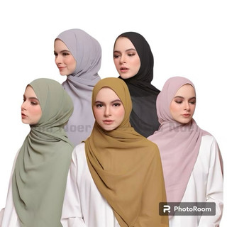 Pashmina Ceruty Babydoll Premium Jahit Tepi