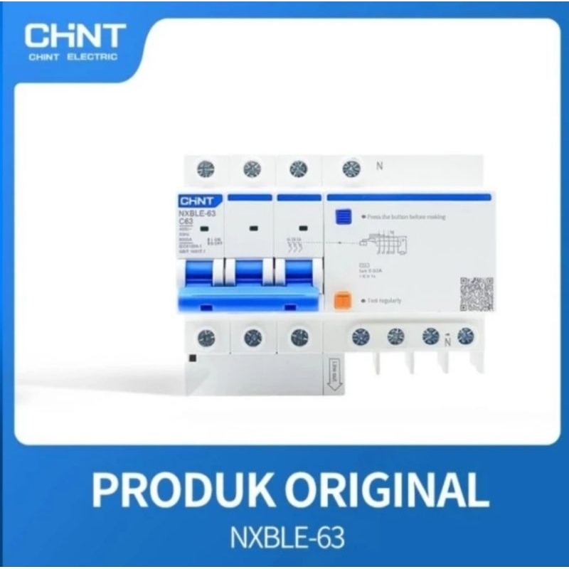 Rccb / ELCB / RCBO CHINT NXBLE-63 3P 30mA/300mA 6A 10A 16A 25A 32A 40A 50A 63A CHINT NXBLE63 ORIGINA