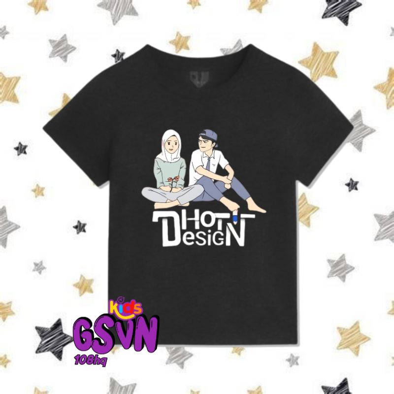 CHILDRENS CLOTHING T-SHIRTS - TSHIRT TEE KIDS DHOT DESIGN CARTOON SMA KONA GENG 4G DOT DESIG AGE 3 4