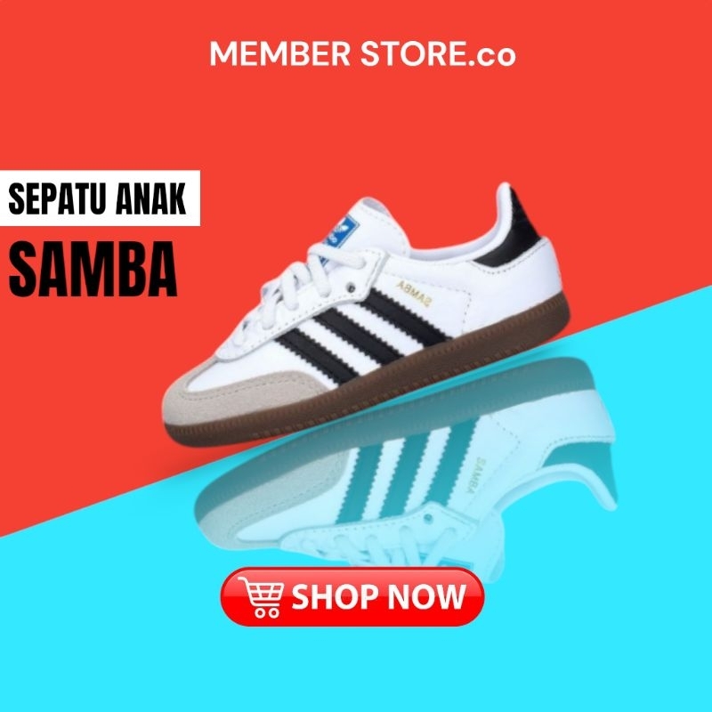 รองเท้าผ้าใบรองเท้าเด็ก Adidas Samba สําหรับเด็กชายและเด็กหญิง