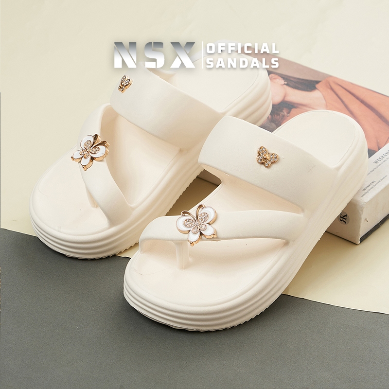 NSX ล่าสุด 2025 F850-1 รองเท้าแตะผู้หญิงล่าสุดผู้หญิง EVA Ruber รองเท้าแตะลูกไม้ Motif Jelly รองเท้า