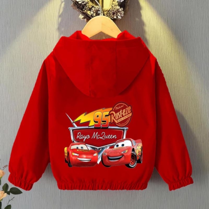 เสื้อแจ็คเก็ต HODIEE / เสื้อแจ็คเก็ต BOYS พร้อม MCQUEEN CAR LIGHTNING PICTURE / เสื้อแจ็คเก็ตทันสมัย