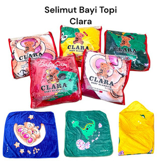 Selimut Bayi Bertopi Clara Ukuran 90x90 cm Original Kualitas Terbaik