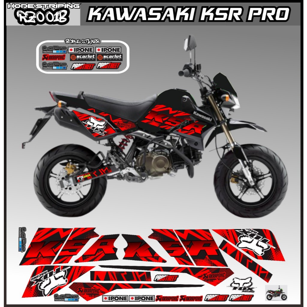 Kawasaki ksr pro สติ๊กเกอร์มอเตอร์ไซค์แถบ kawasaki ksr decal ksr pro