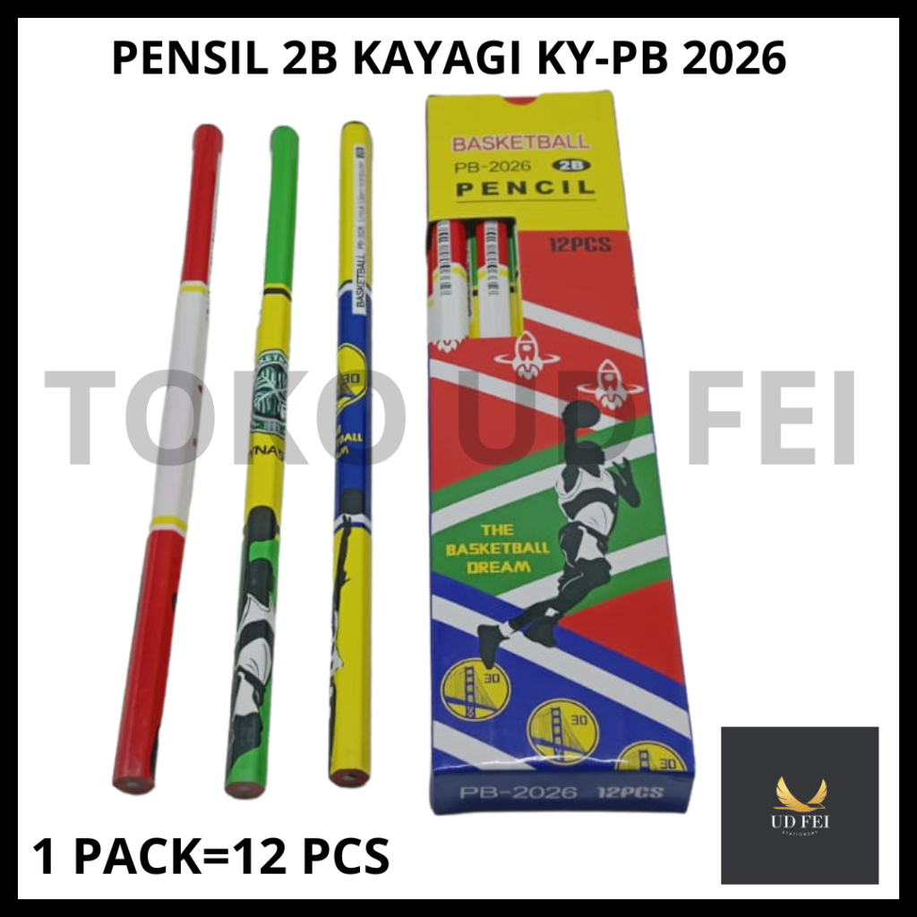 (1 แพ็ค = 12 ชิ้น CODE:2026) KAYAGI 2B PENCIL / KAYAGI PENCIL / 2B CHARACTER PENCIL / 2B MOTIF PENCI