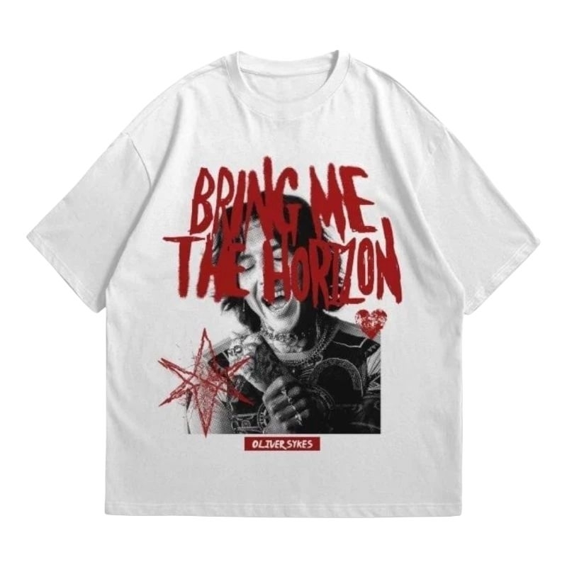 Bring Me The Horizon T-Shirt Music T-Shirt Band Clothes สําหรับผู้ชายและผู้หญิง