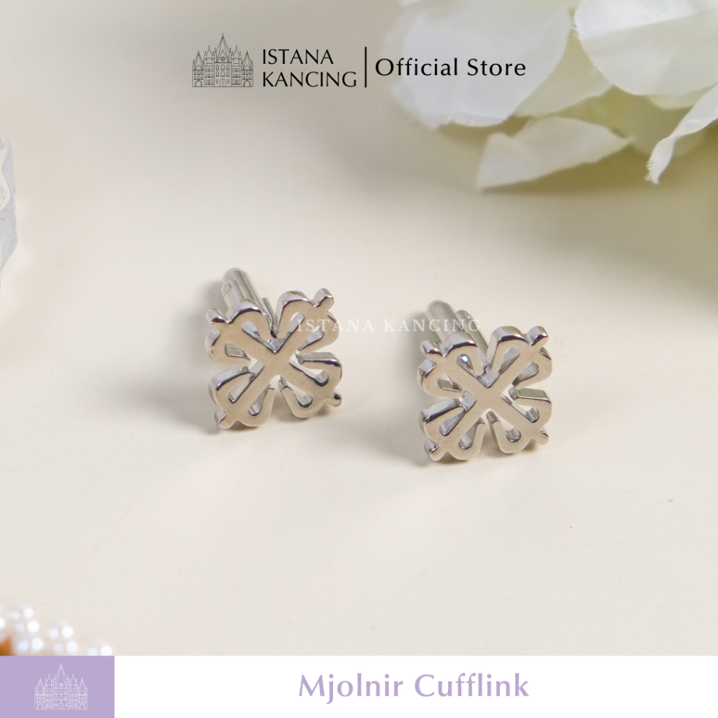 Cufflink Metal Thobe Kabak Mjolnir Cufflink Stainless Steel | ปุ่มพระราชวัง.id