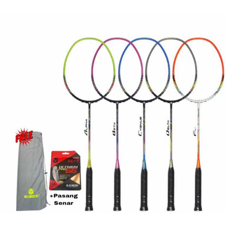 รอบฟรี!!! ไม้แบดมินตัน Ebox Dutro II 30 ปอนด์ + สาย EBOX + INSTALLATION