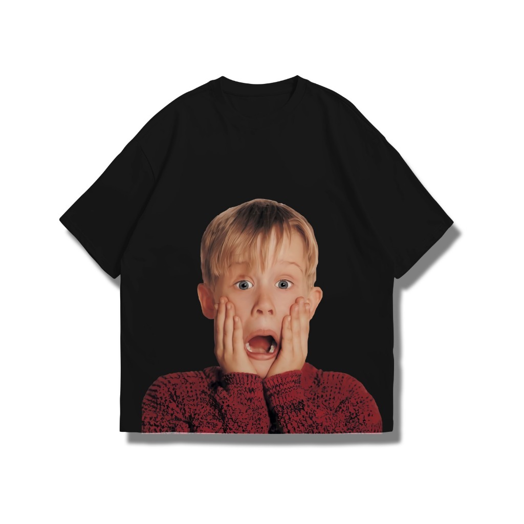 HOME ALONE เสื้อยืด / เสื้อยืดผู้ชายและผู้หญิง Distro เสื้อยืดแขนสั้น 24S BS