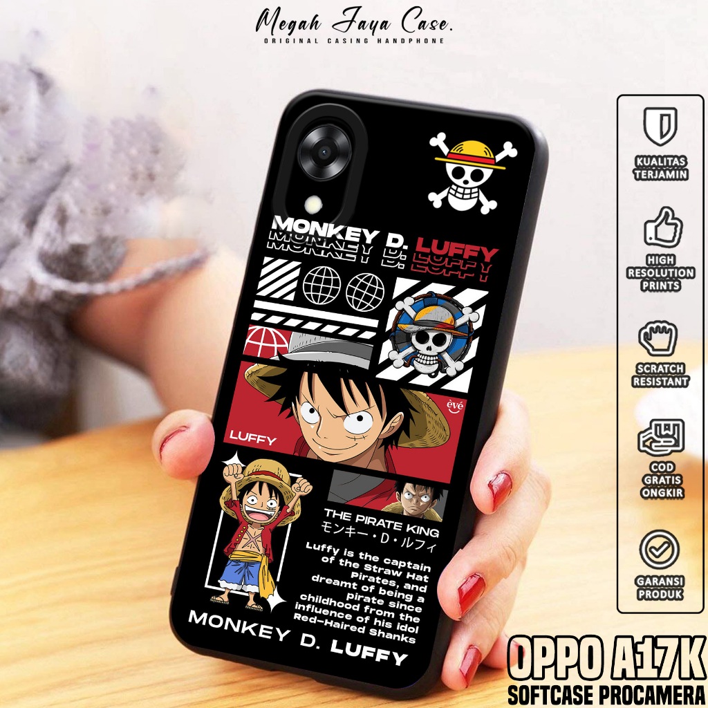 เคส HP Oppo A17K - Oppo A17K Softcase with ONE PIECE Motif - เคสโทรศัพท์ Oppo A17K - เคสโทรศัพท์ Opp