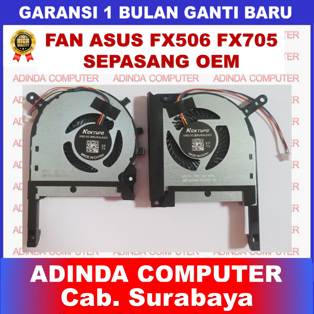 พัดลม Asus ROG TUF FX506 FX705DT FX705DU FX705DY FX705G FX705GD PAIR OEM