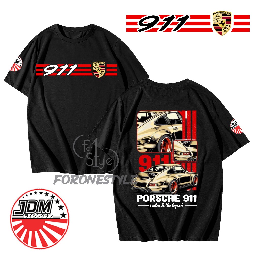 PORSCHE 911 UNLEASH THE LEGEND TSHIRT - เสื้อยืด JDM STYLE PORSCHE 911