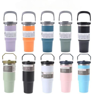 900ml Tumbler Stainless Steel Handle 2in1 Coffee Cup Thermos Botol Minum BPA Free Tahan Panas Dingin