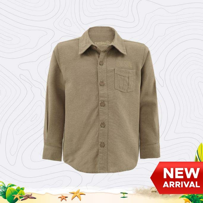 KEMEJA Cressida Kids Boy Brown Shirt - VB130C