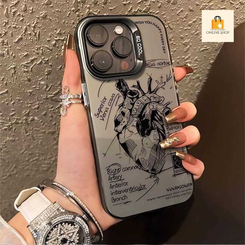 LL73 Premium Matte Case Hp Heart Com สําหรับ Oppo A6 PRO A5 PRO A5X A5i A60 A3X A3 Pro A7 A5S A37 A3