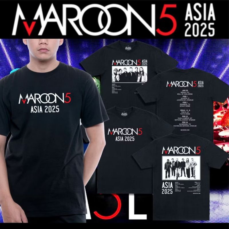 เสื้อยืด Maroon 5 - Maroon 5 Asia 2025 - คอนเสิร์ต Maroon 5