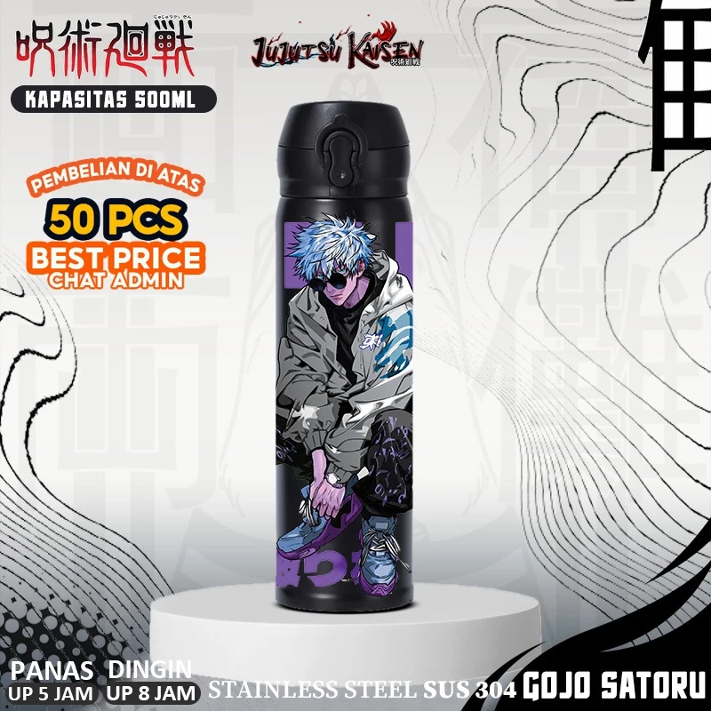Custom Drinking Bottle Tumbler ANIME Jujutsu Kaisen Demon Slayer SPY X Family Vacuum Tumbler