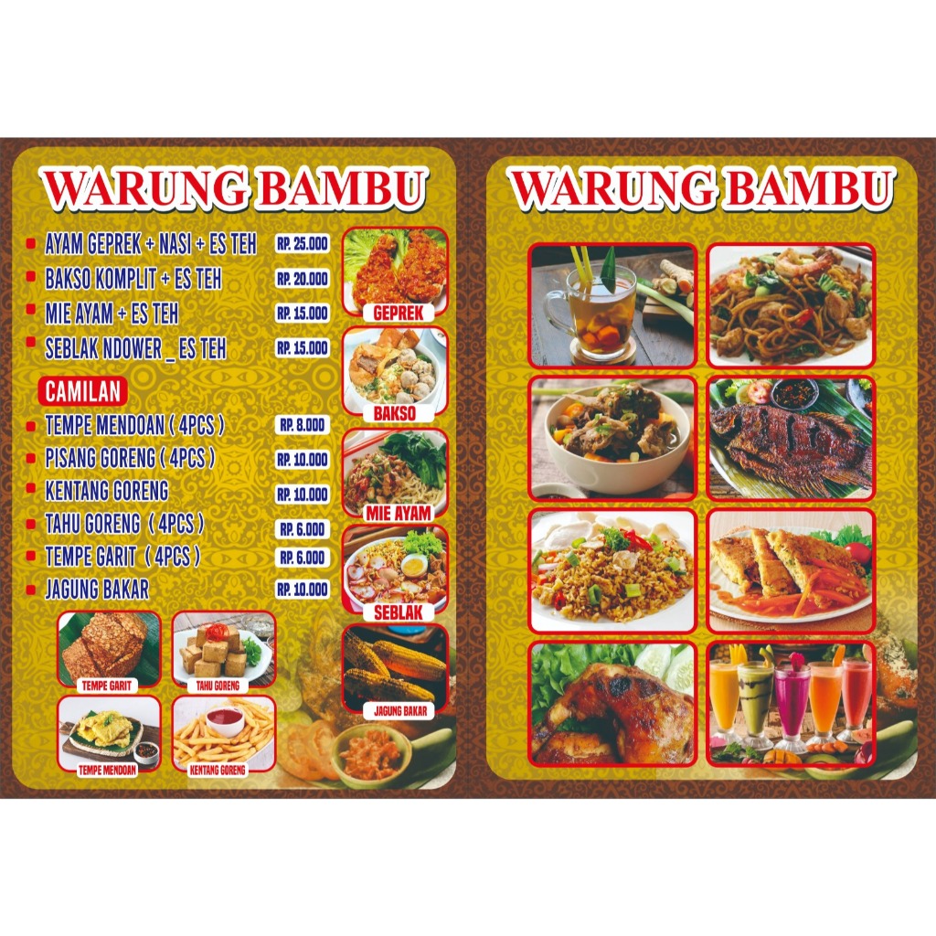 MOU BOOK/รายการโปรด/PRINT FOOD & BEVERAGE MENU LIST/CUSTOM MENU LIST