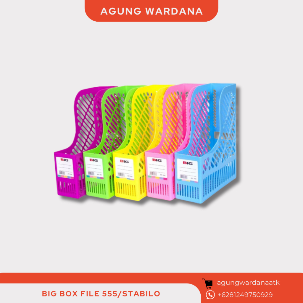 BIG DOCUMENT BOX FILE 555 BRIGHT COLOR