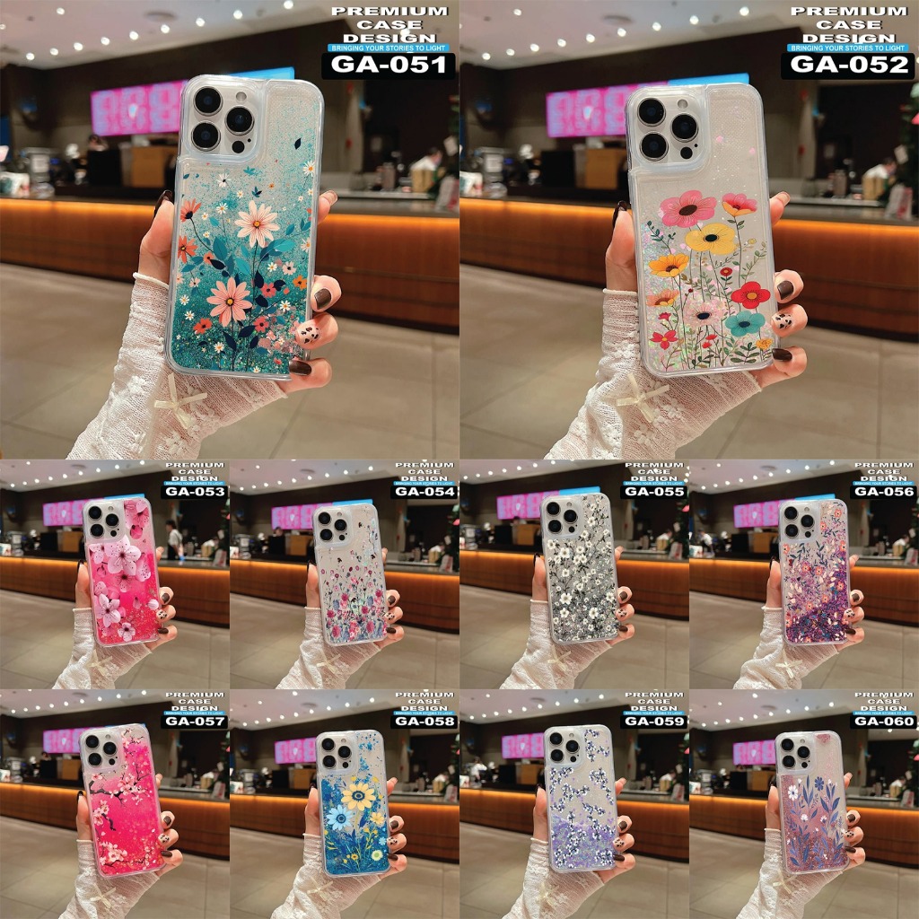 SAMSUNG A24/ A34/ A54/ A04/ A04E/ A04S/ A03S/ A03/ A02/ A02S CASE MOTIF GLITTER AIR CODE GA051-GA060