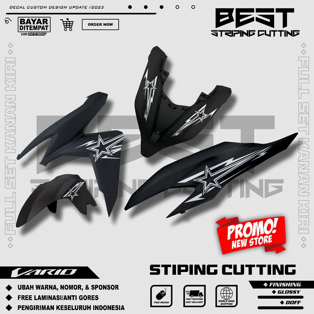 STRIPING CUTING VARIO 125 150 STAR VARIATION | สติ๊กเกอร์ STRIPING CUTING VARIO NEW ESP 125 150 CODE