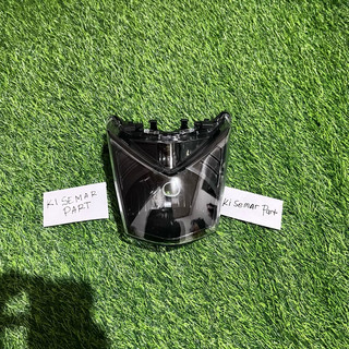 reflektor + kaca lampu depan honda beat fi lama tahun 2012-2015 hitam smoke (bahan biled