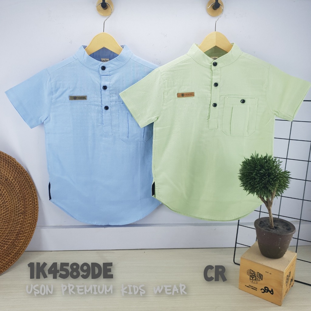 4589 BOYS KOKO KEMKO SHIRT TOP USON (DENIM-MINT)