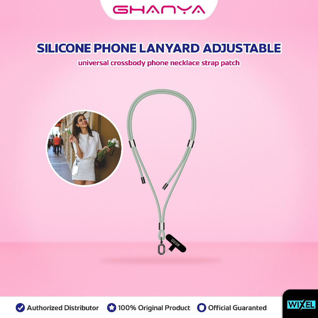 GANTUNGAN WXEL PL2 ปรับยาวโทรศัพท์ Lanyard สายซิลิโคน Handphone Crossbody คอโทรศัพท์แขวน HP Cross Bo