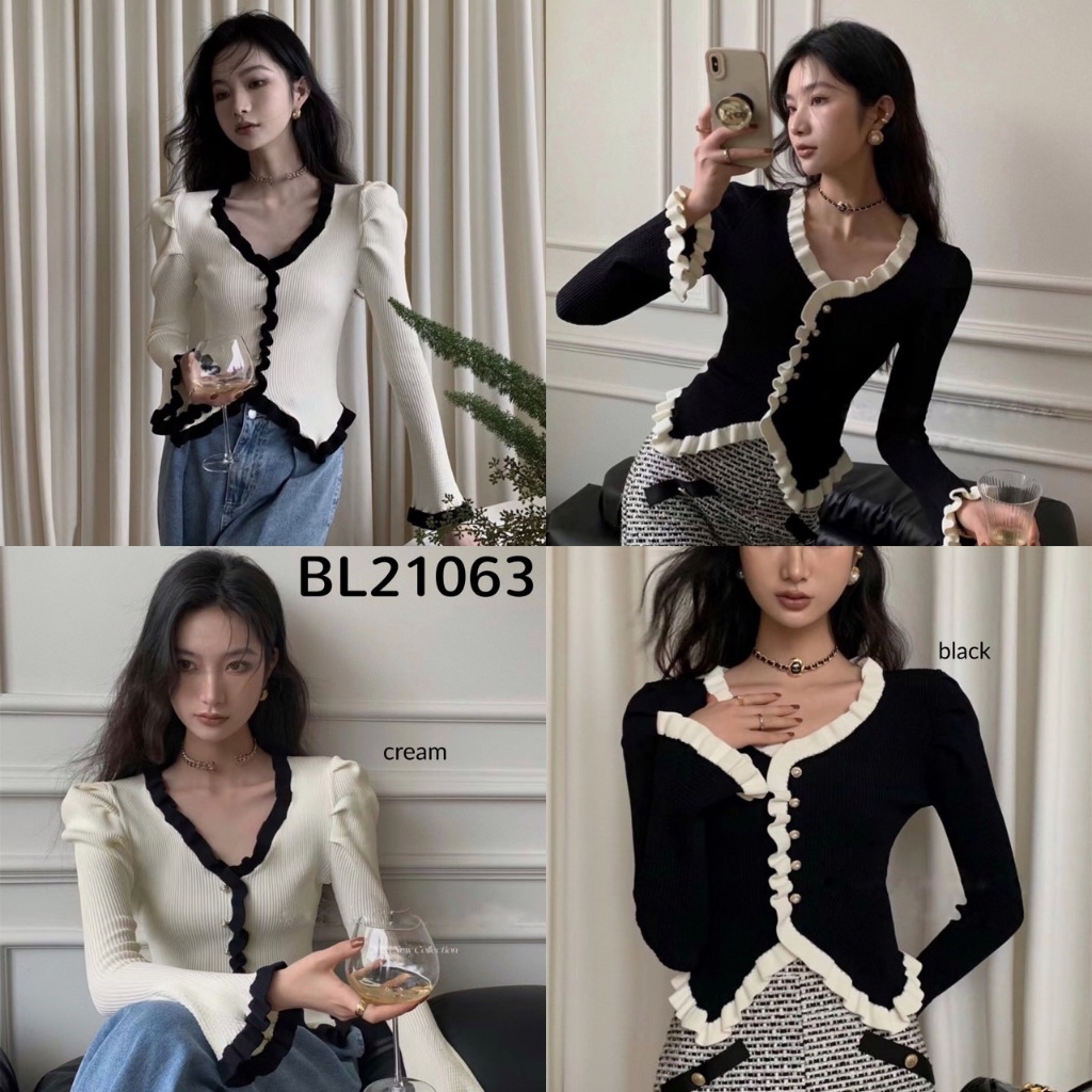 [FG] Aimee Crinkles เสื้อถักแขนยาว BL21063