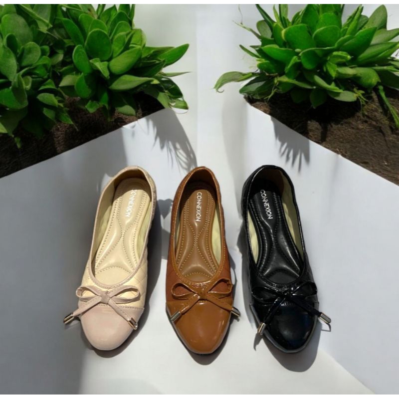 รองเท้าส้นแบนผู้หญิง | รองเท้าส้นแบนผู้หญิง | รองเท้าส้นแบนเรียบหรู | BK Shops Ribbon Variation ซื้อ