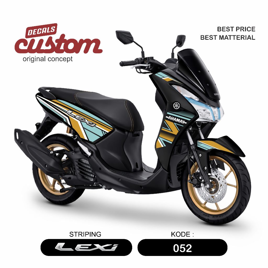 Yamaha Lexi 125 สติ๊กเกอร์มอเตอร์ไซค์ striping fariasi Yamaha Lexi รูปลอก lexy