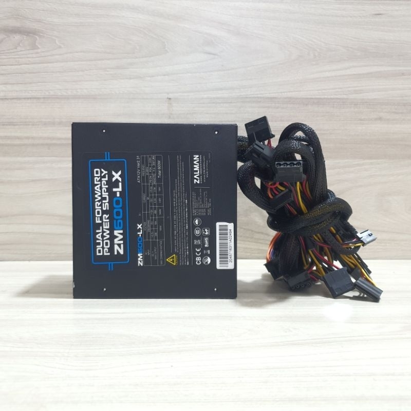 PSU ZALMAN DUAL FORWARD POWER SUPPLY ZM600-LX 600WATT 2X6PIN+2PIN ATX SRCOND