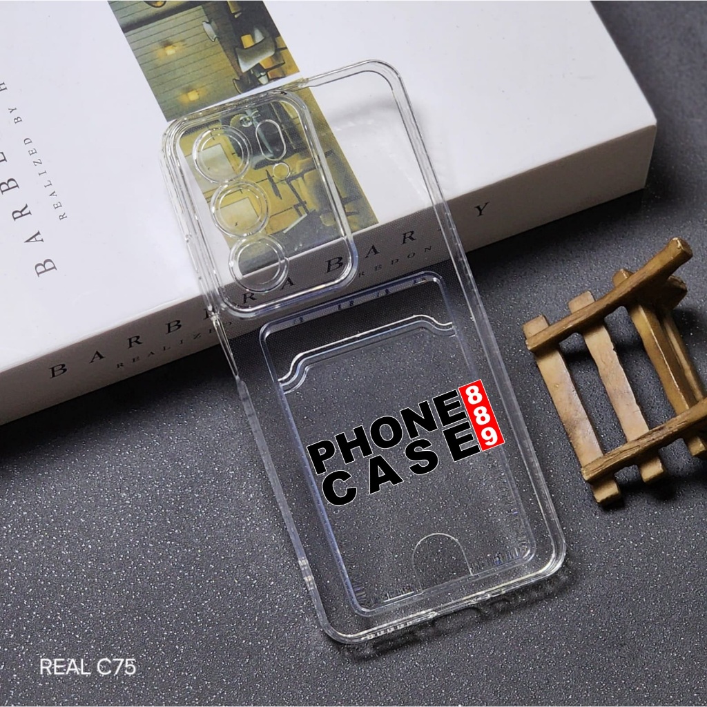 REALME C75 CLEAR CASE CARD SLOT SOFT CASE WALLET REALME C75
