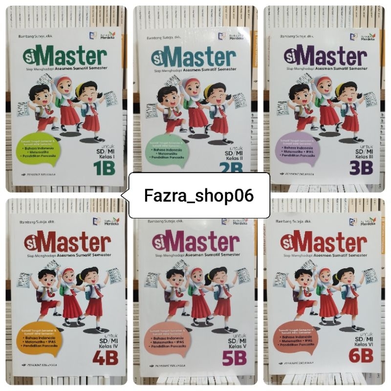 ใหม่ & ORIGINAL SiMaster Si Master Book สําหรับเกรดประถม 1B 2B 3B 4B 5B 6B Erlangga หลักสูตรอิสระ