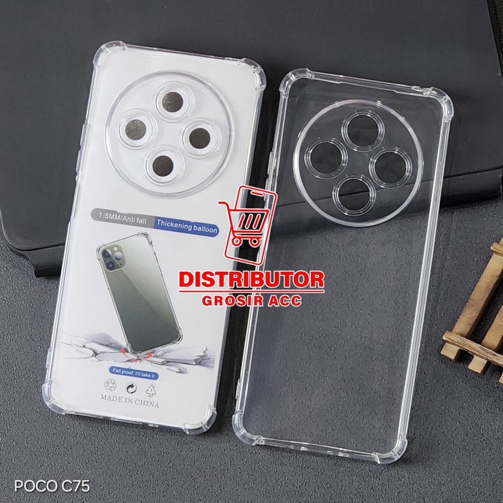 POCO C75 CASE AIRBAG ANTI CRACK THICK SOFTCASE CLEAR POCO C75