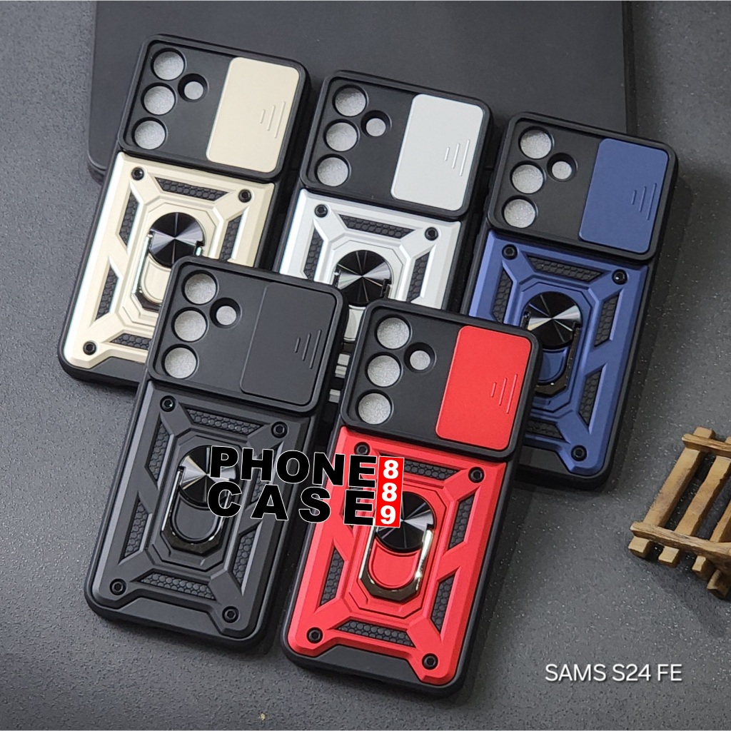 CASE SAMSUNG S24 FE CASE ROBOT CASE TRANSFORMER SLIDE RING CASE SAMSUNG S24 FE