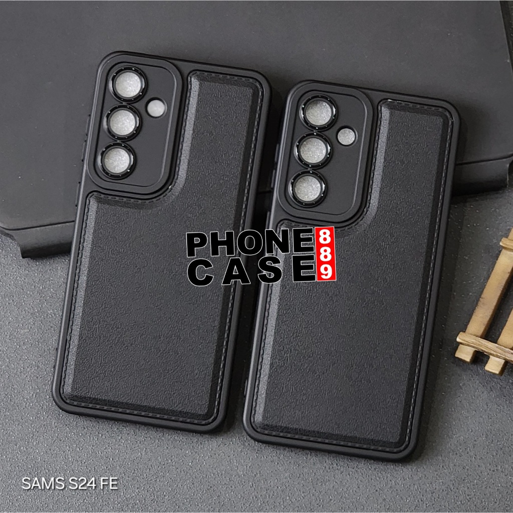 SAMSUNG S24 FE CASE LEATHER PRO BLACK CASE สีดํา SAMSUNG S24 FE