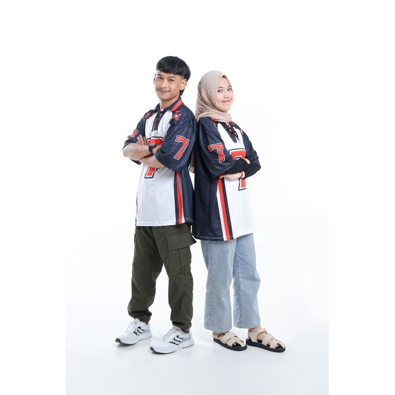 ขนาดใหญ่Streetwear Vintage Simple Number Series 7 Jersey