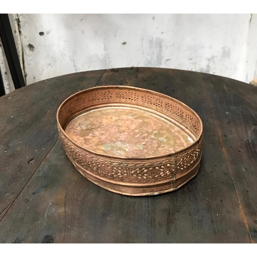 พานโตกทองเหลืองโบราณ