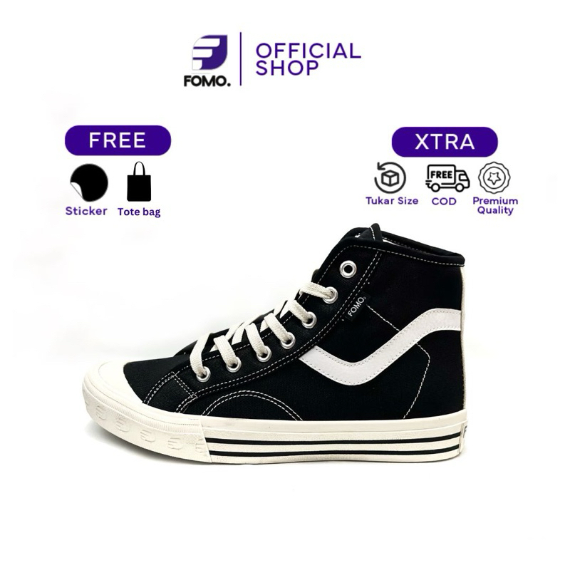 FOMO - Classic High BW Shoes 36-44 รองเท้าผ้าใบลําลองสําหรับผู้ชายและผู้หญิง