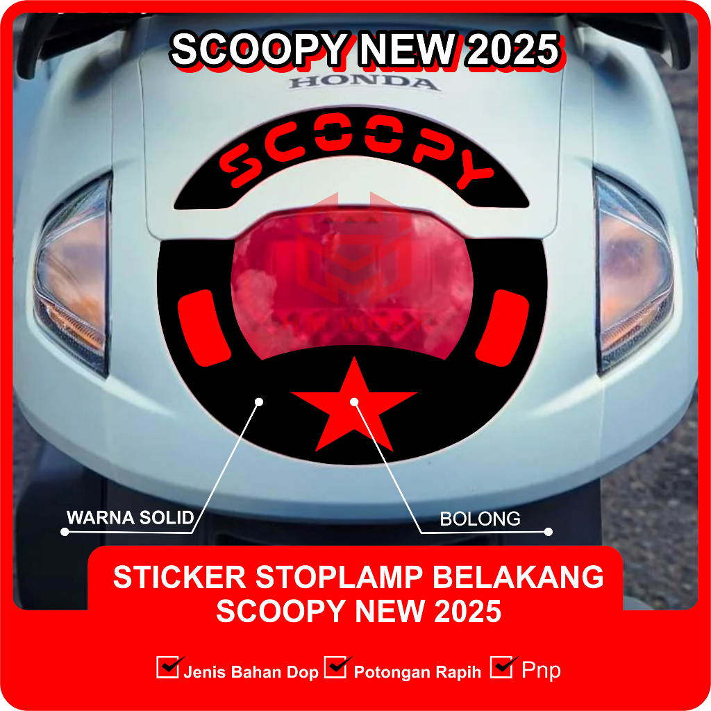 สติ๊กเกอร์ตัด SCOOPY 2025 STOPLAMP