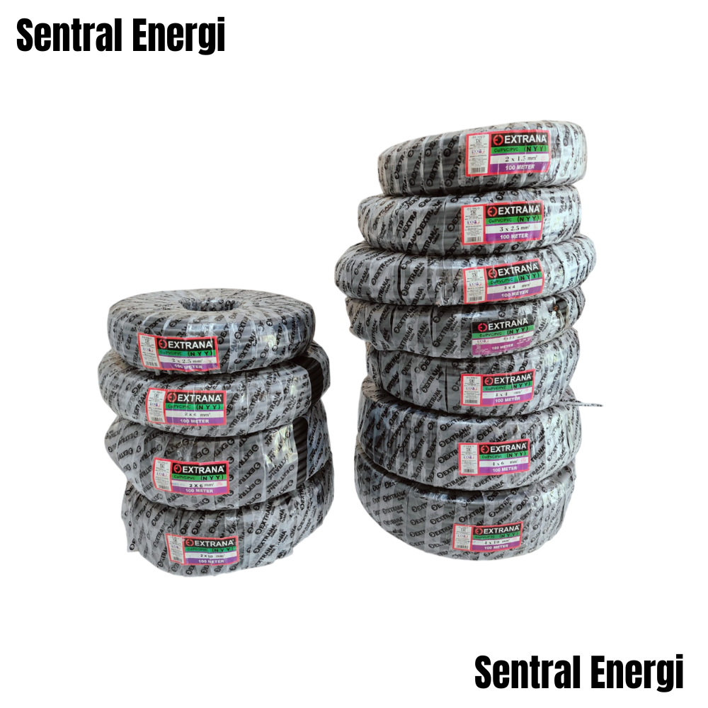 NYY สาย Extrana 2x1.5mm, 2x2.5mm, 2x4mm, 2x6mm, 2x10mm, 3x2.5mm, 3x4mm (เมตรต่อ)