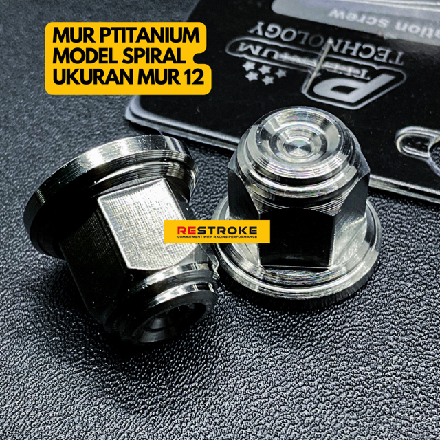 12 M6 SPIRAL NUT ORIGINAL HAT NUT P TITANIUM VIETNAM